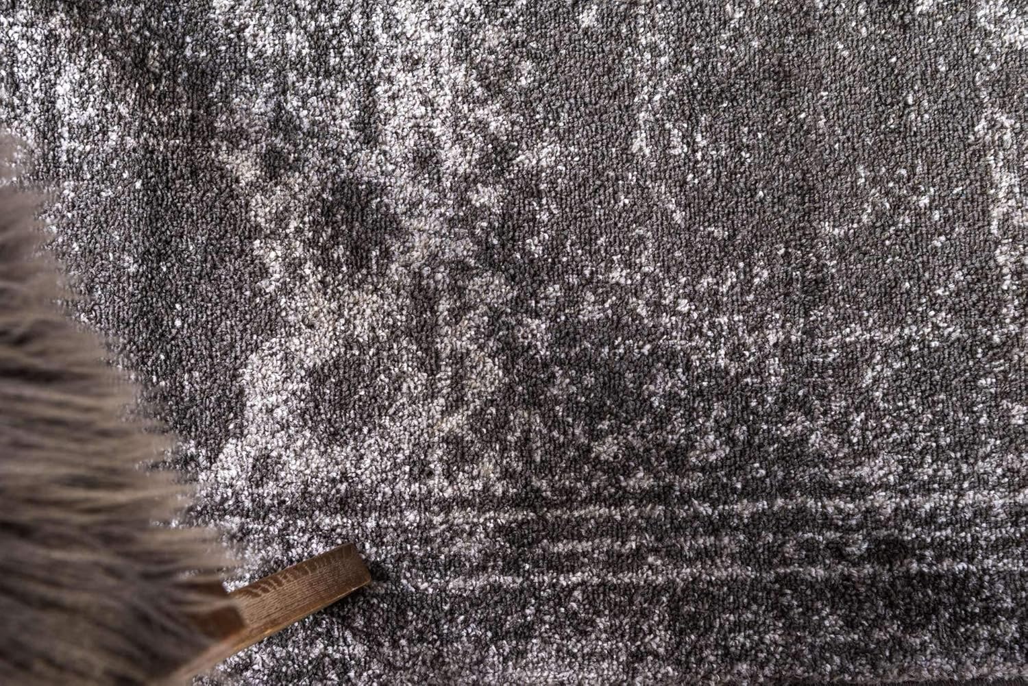 Unique Loom Bromley Collection Vintage Traditional Medallion Border – Alfombra, Polipropileno, Gris oscuroCrema