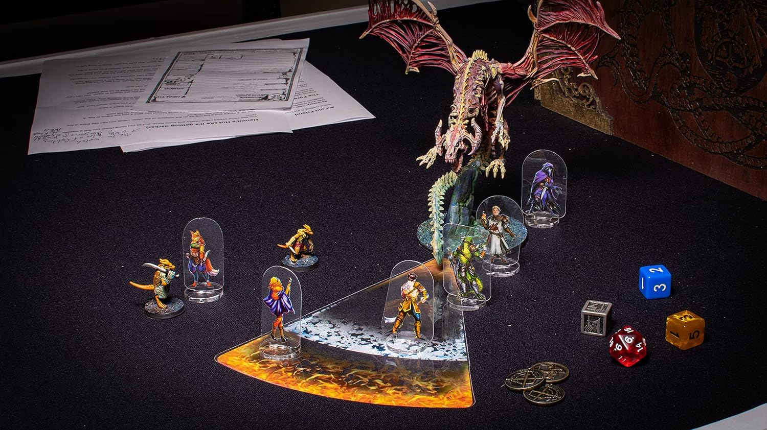 Arcknight Plantillas de efectos de hechizos para D&D 5E 24 marcadores para hechizos AOE con referencia Condición, Pulido e Invocación Tokens para