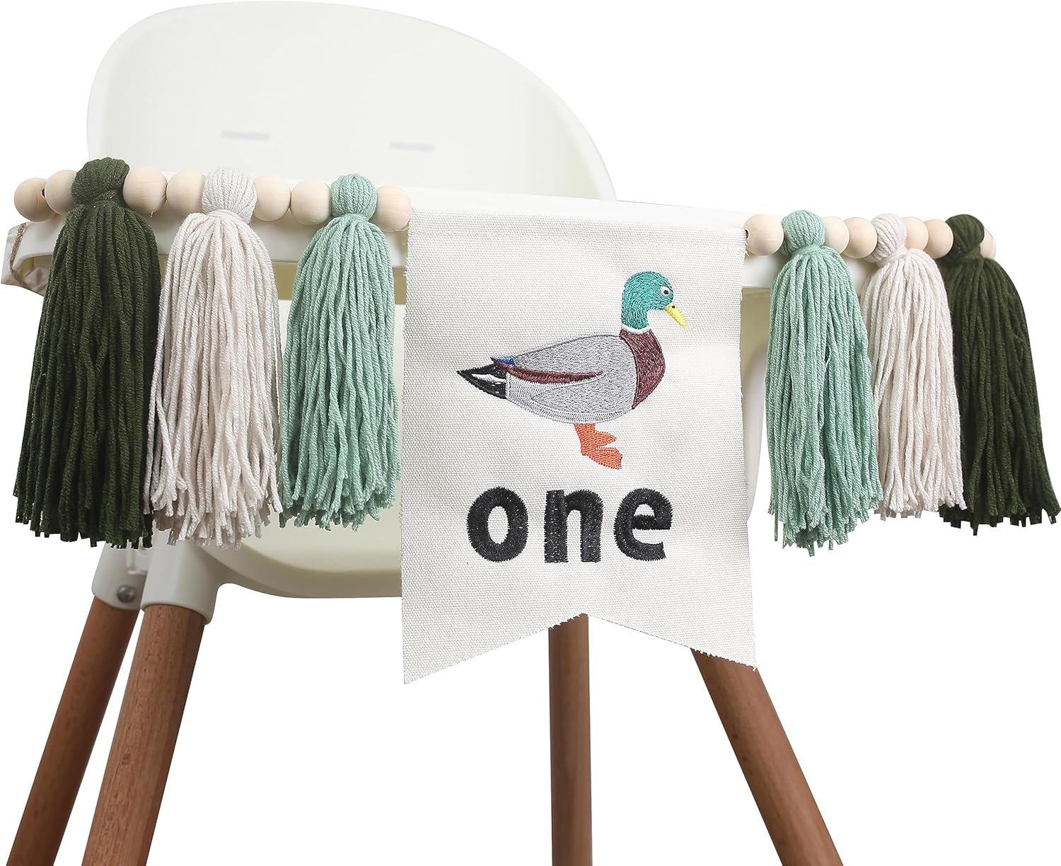 Cartel decorativo para silla de bebé de primer cumpleaños de pato  Cartel de primer cumpleaños para silla alta  Suministros de fiesta temática de