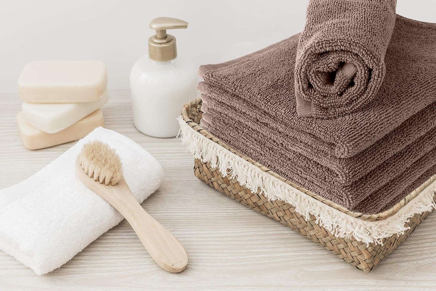 RosenSoft – Paños de lavado extra grandes de 16 x 14 pulgadas para cuerpo y cara, gimnasio de manos, spa, toallas para baño, juego de toallas de