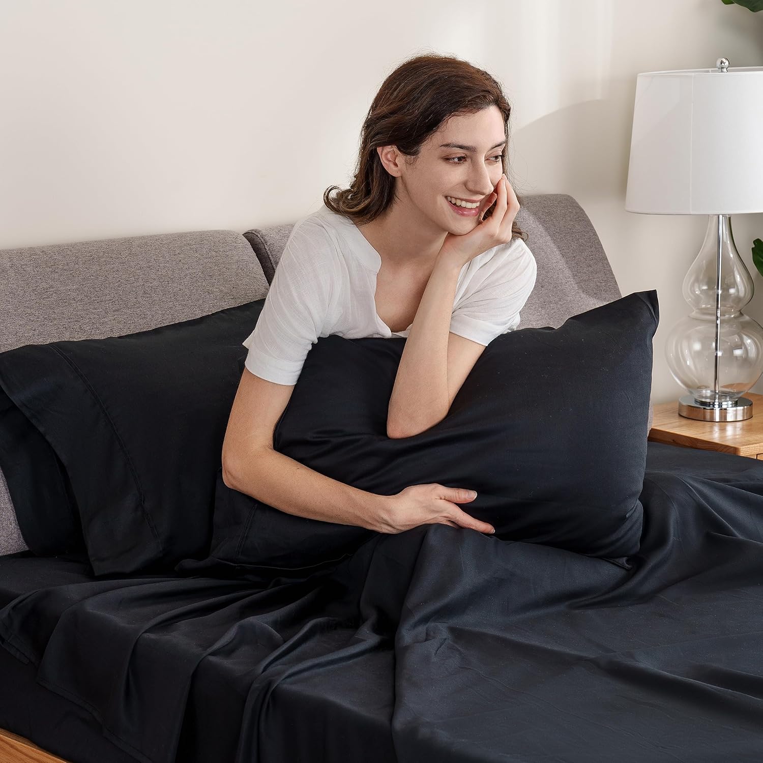 Berkshire Blanket Juego de sábanas de 3 piezas de 100 % algodón para tamaño individual, juego de ropa de cama de tejido percal de lujo con bolsillos