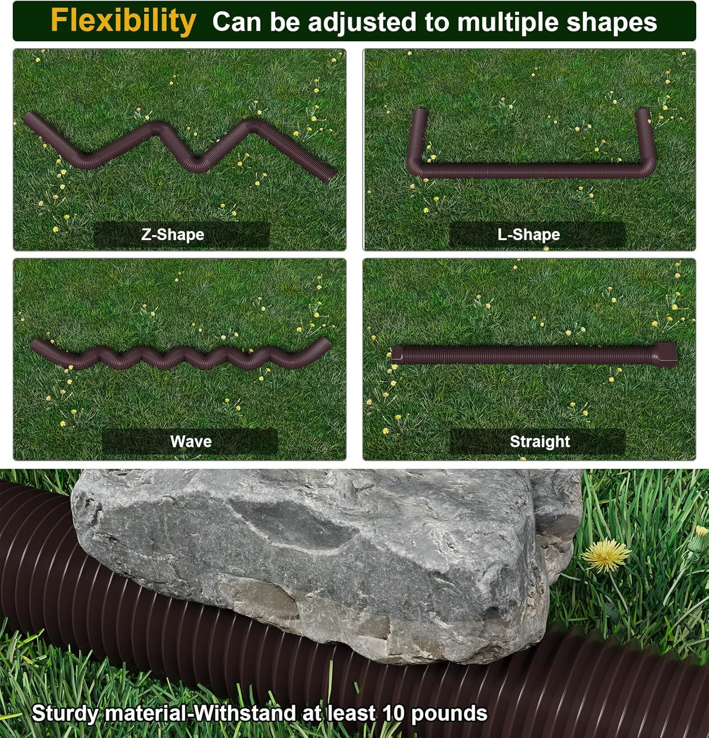 Extensiones de bajante de canalón de lluvia, extensor de bajante para drenaje de agua de lluvia flexible, tubo de extensión de drenaje de boquilla y
