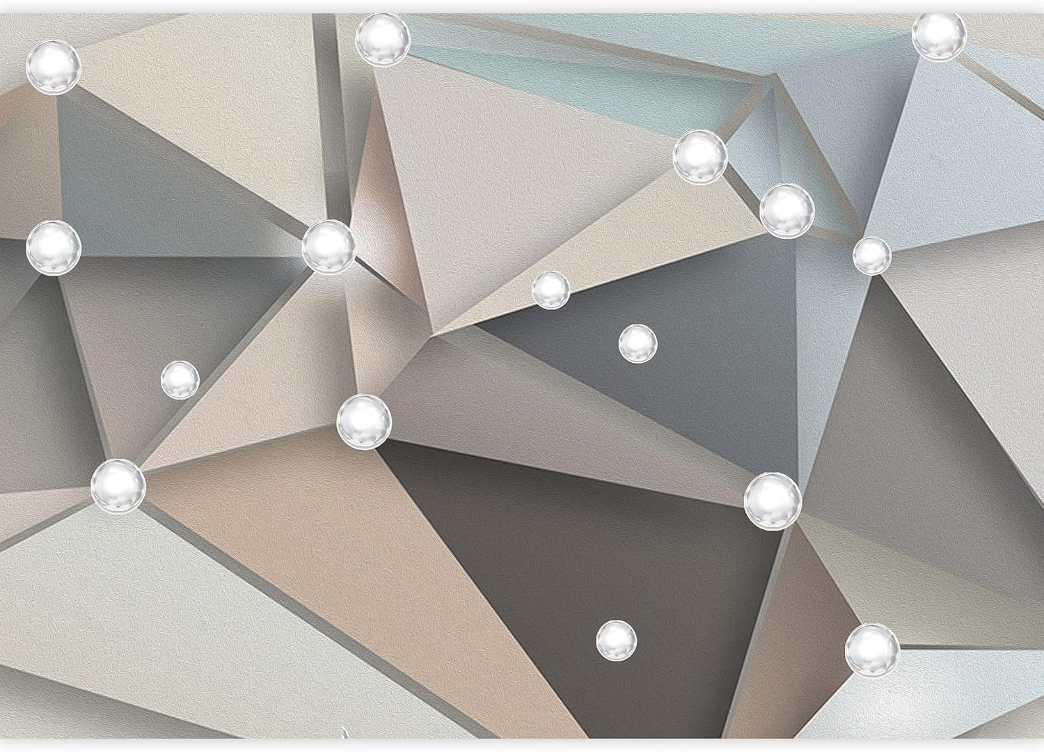 NWT – Murales de pared para dormitorio con temática geométrica abstracta, papel pintado desprendible