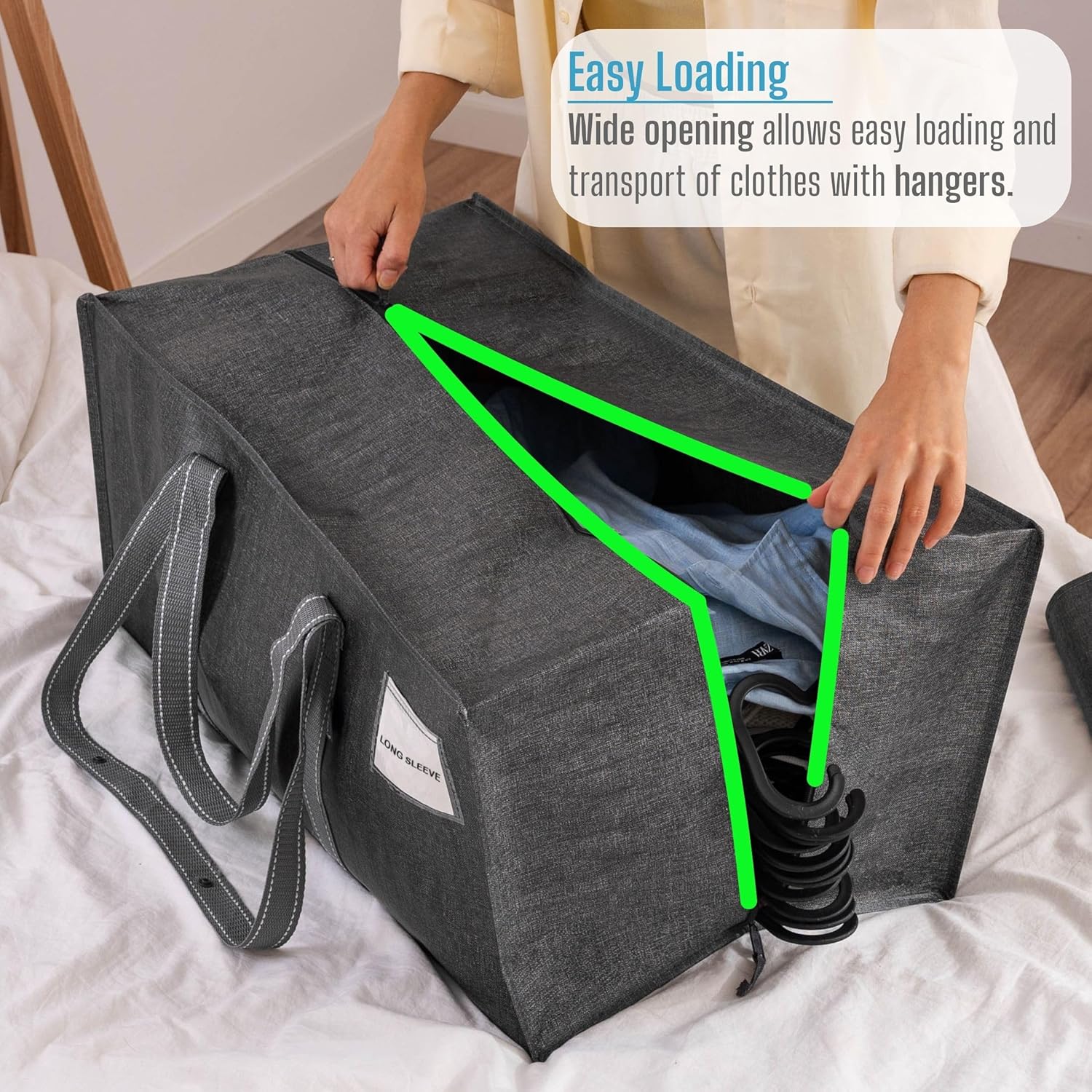 VENO Paquete de 4 bolsas de mudanza resistentes para mudanzas universitarias, suministros de mudanza extra grandes, bolsas de almacenamiento