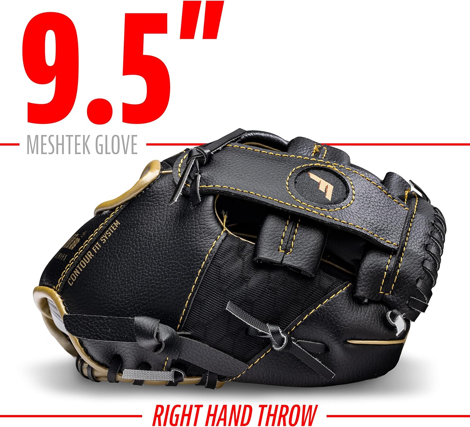 Franklin Sports – Juego de guantes y pelotas de teeball – Meshtek Guantes de teeball y béisbol, espuma – 9.5 pulgadas