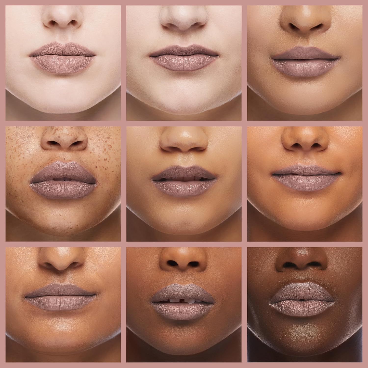 Oulac Lápiz labial rosa líquido mate para mujer, lápiz labial rosa nude de larga duración, tinte de labios impermeable, sin transferencia, fórmula