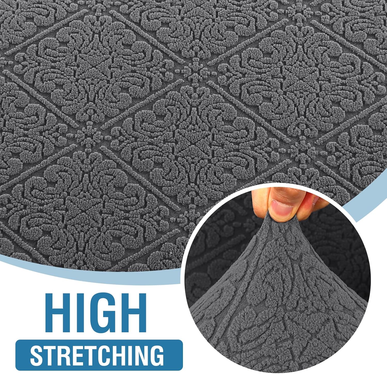 H.VERSAILTEX Fundas de sofá jacquard para sofás de 3 cojines, 1 pieza, funda elástica para sofá, funda gruesa y suave antideslizante para sofá para