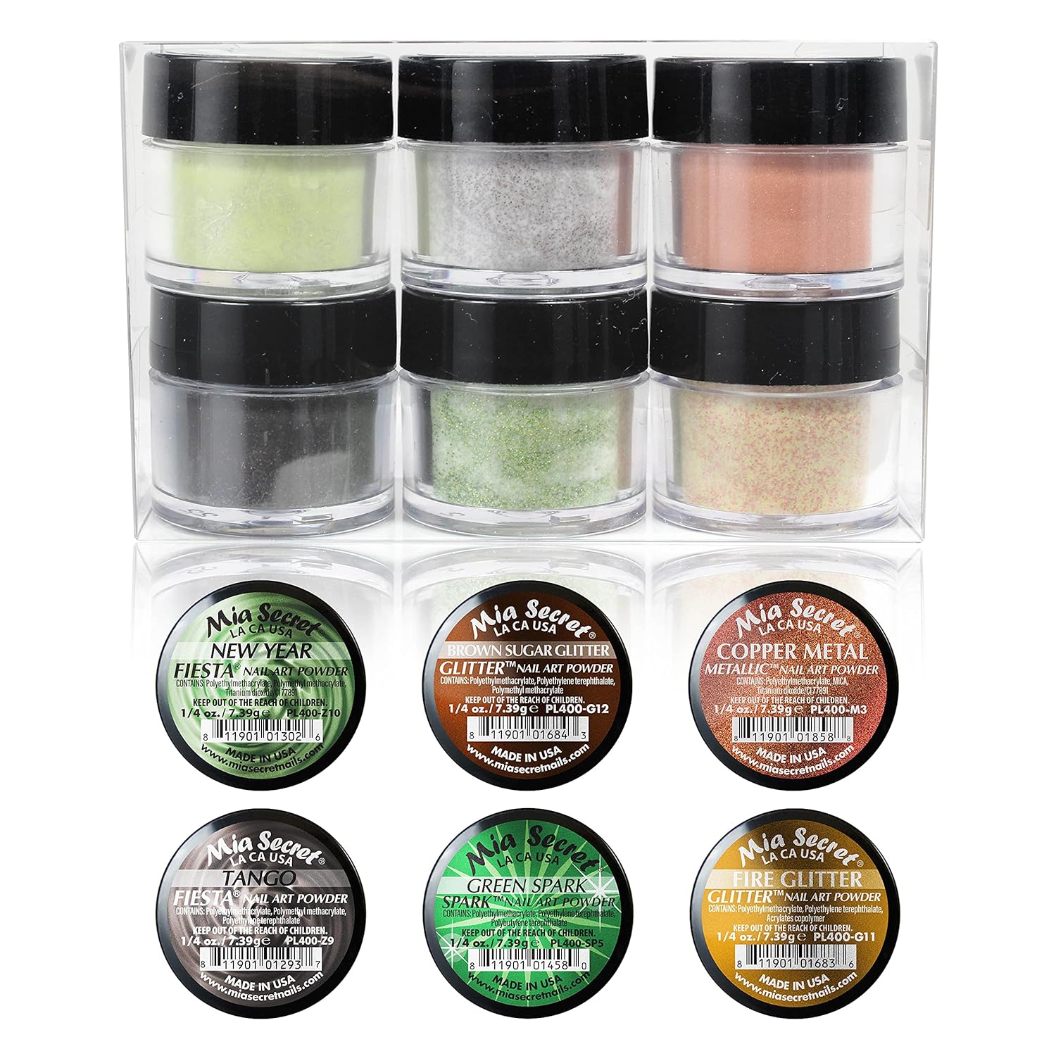 Mia Secret Colección de polvos acrílicos Halloween 6pk Remix