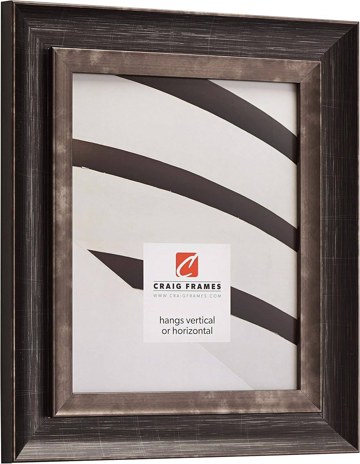 Craig Frames Ventura – Portarretratos (4 x 6 pulgadas), color negro rayado