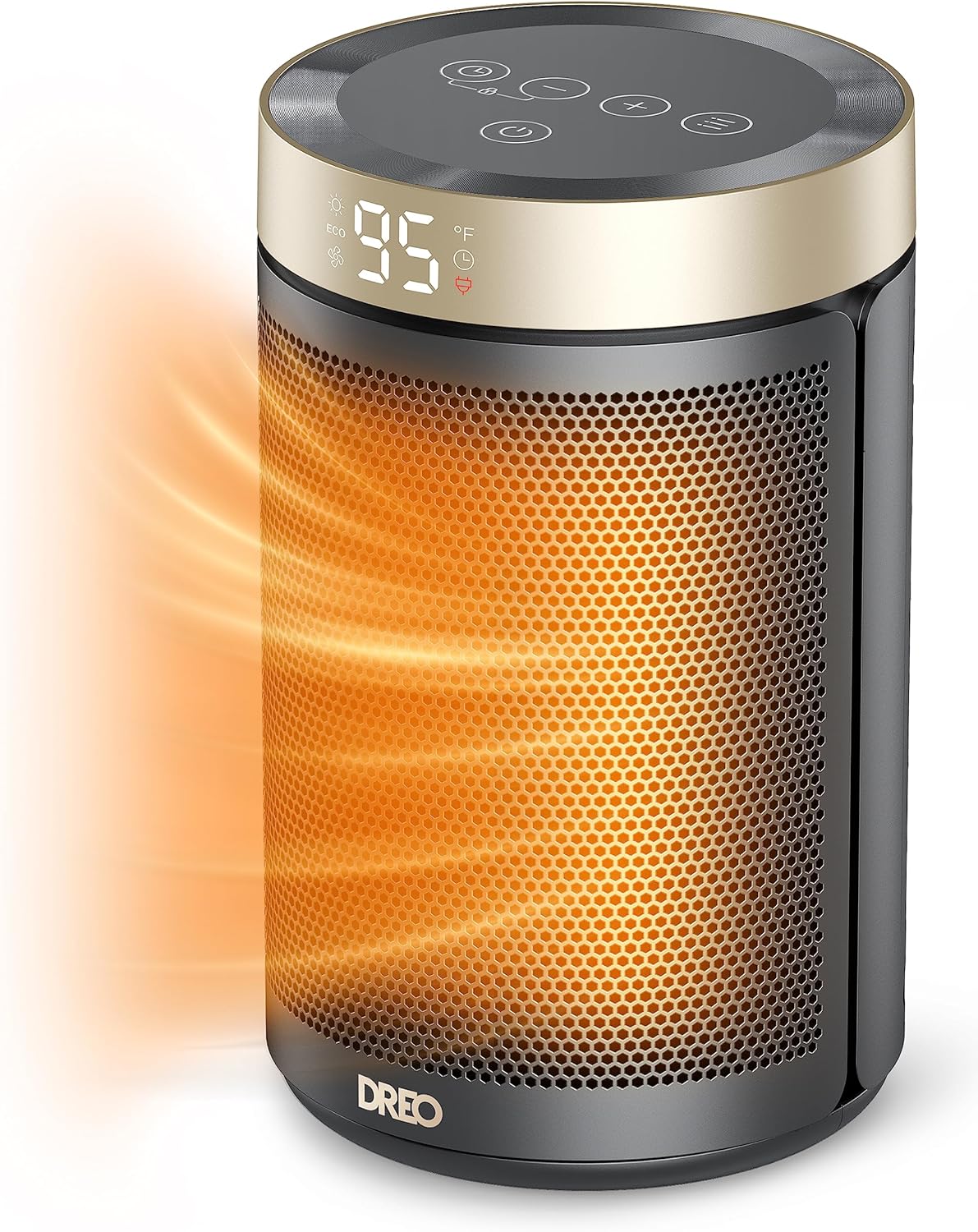 Dreo Calentador de espacio, calentadores eléctricos portátiles de 1500 W para uso en interiores, oscilación de 70, temporizador de 12 horas y