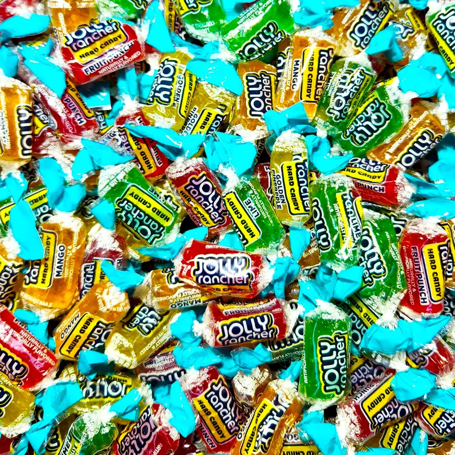 Tropical Jolly Ranchers – Bolsa de caramelos duros a granel de 2 libras. Golden Pineapple Jolly Ranchers, mango, lima y Jolly Ranchers Fruit Punch.