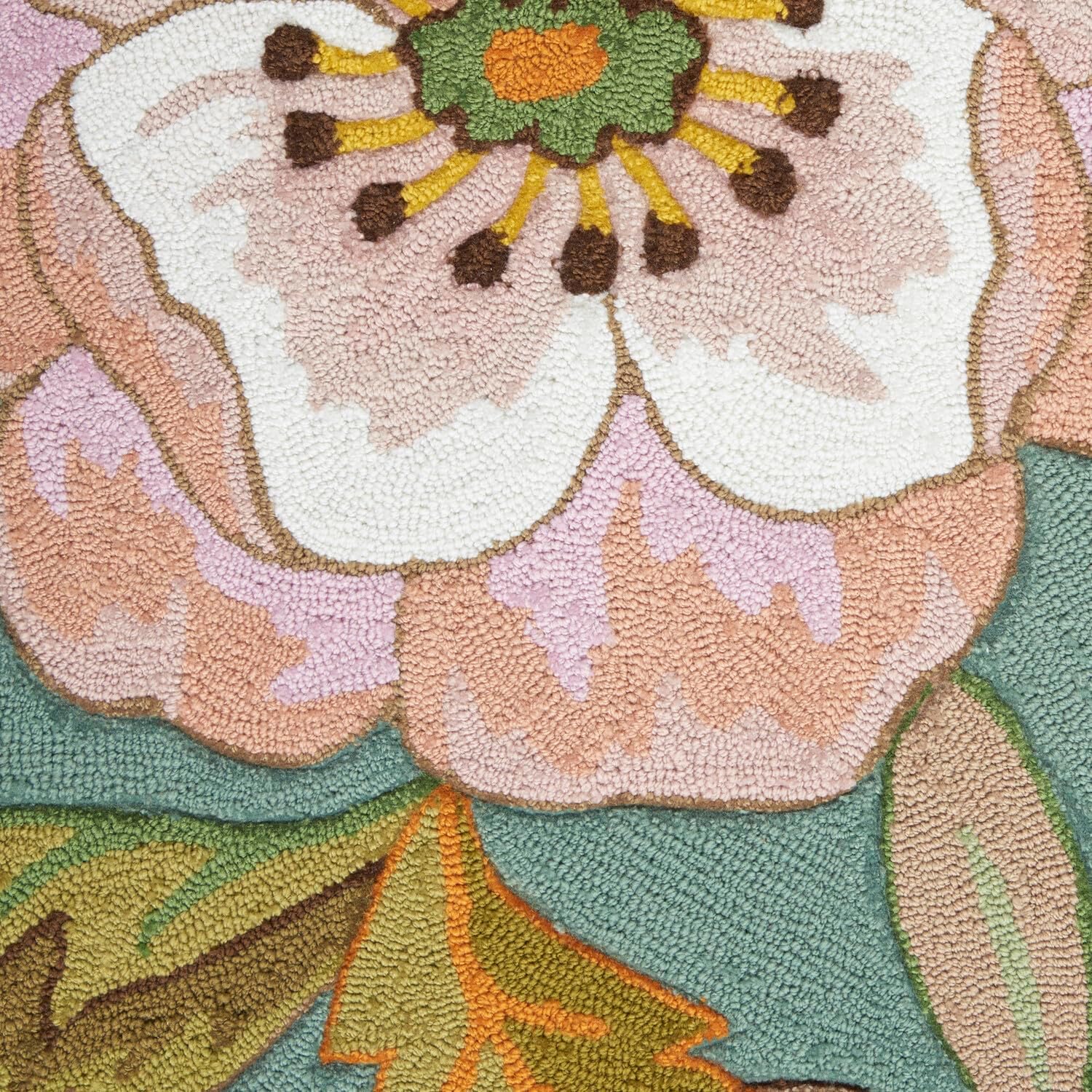 Nourison Fantasy Aqua – Alfombra de área de 8 x 10 pies 6 pulgadas, moderna, floral, para dormitorio, sala de estar, comedor, cocina, fácil