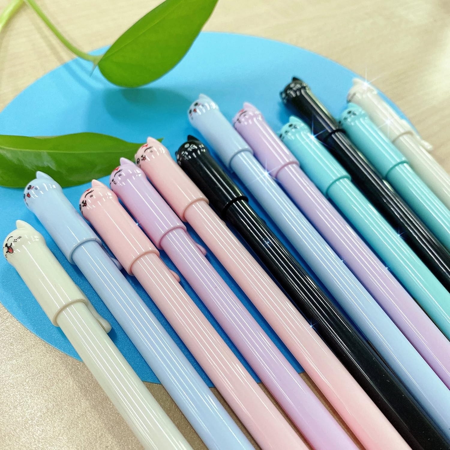 Bolígrafos lindos de dibujos animados de animales Kawaii Pen lindo bolígrafo de gato de 0.020 in bolígrafos de tinta negra bolígrafos para la