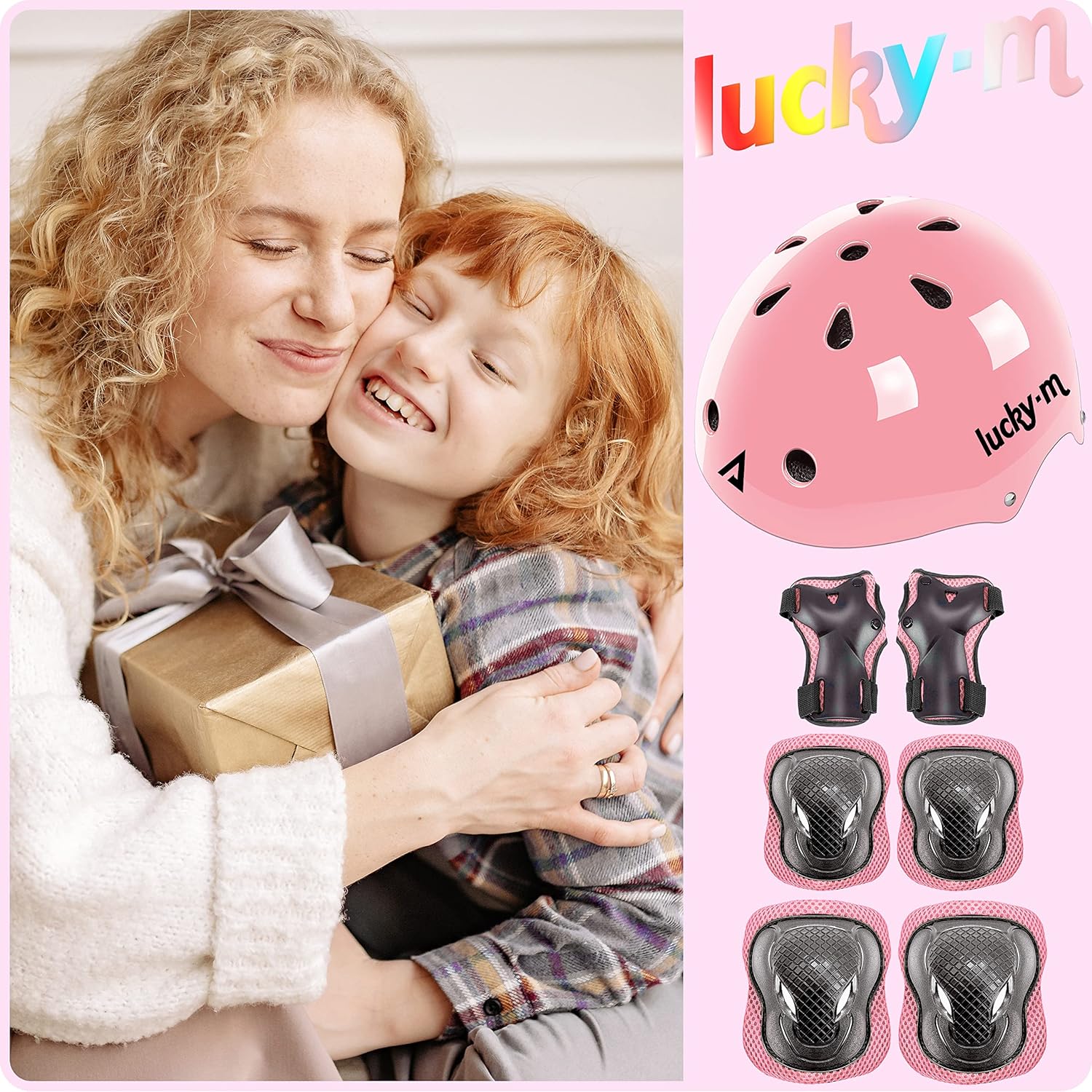Juego de casco y almohadillas para niños, casco de bicicleta juvenil con rodilleras, coderas, muñequeras para patineta, bicicleta, BMX, patineta,