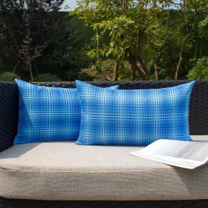 Kevin Textile – Juego de 2 fundas de almohada impermeables para exteriores para muebles de patio, fundas de cojín decorativas de lino para Kevin Textile – Juego de 2 fundas de almohada impermeables para exteriores para muebles de patio, fundas de cojín decorativas de lino para