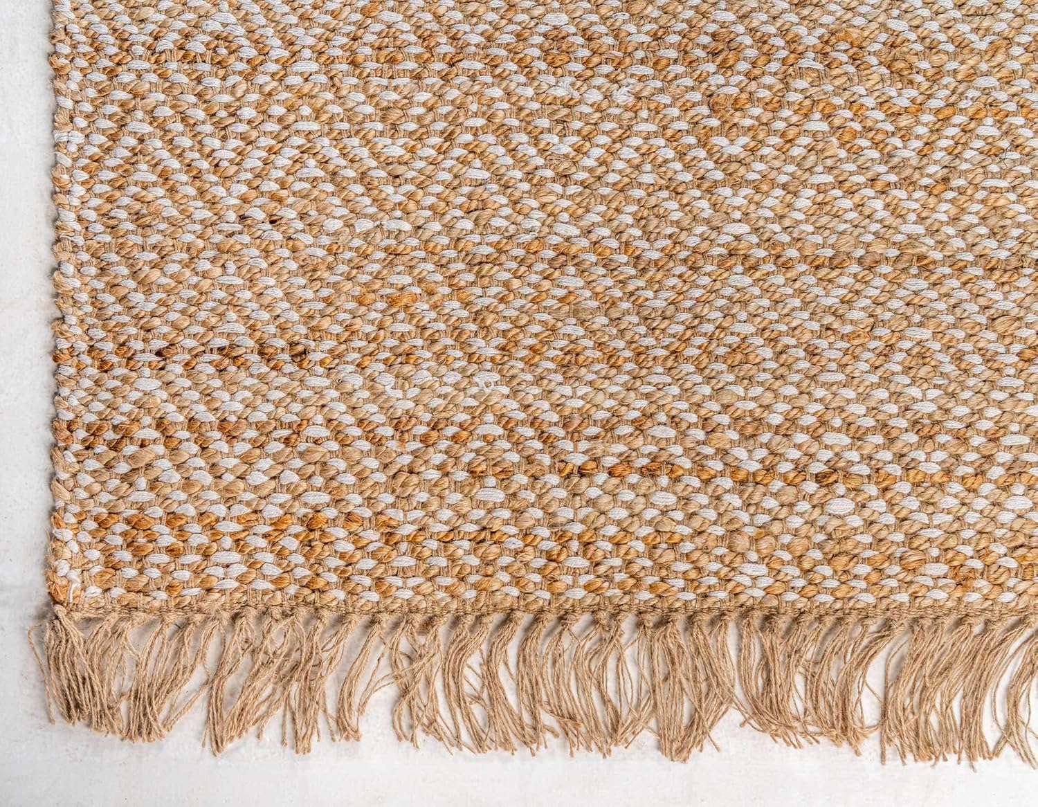 Unique Loom Alfombra trenzada colección de yute  Assam (2 pies 7 pulgadas x 6 pies 1 pulgada, color naturalmarfil)