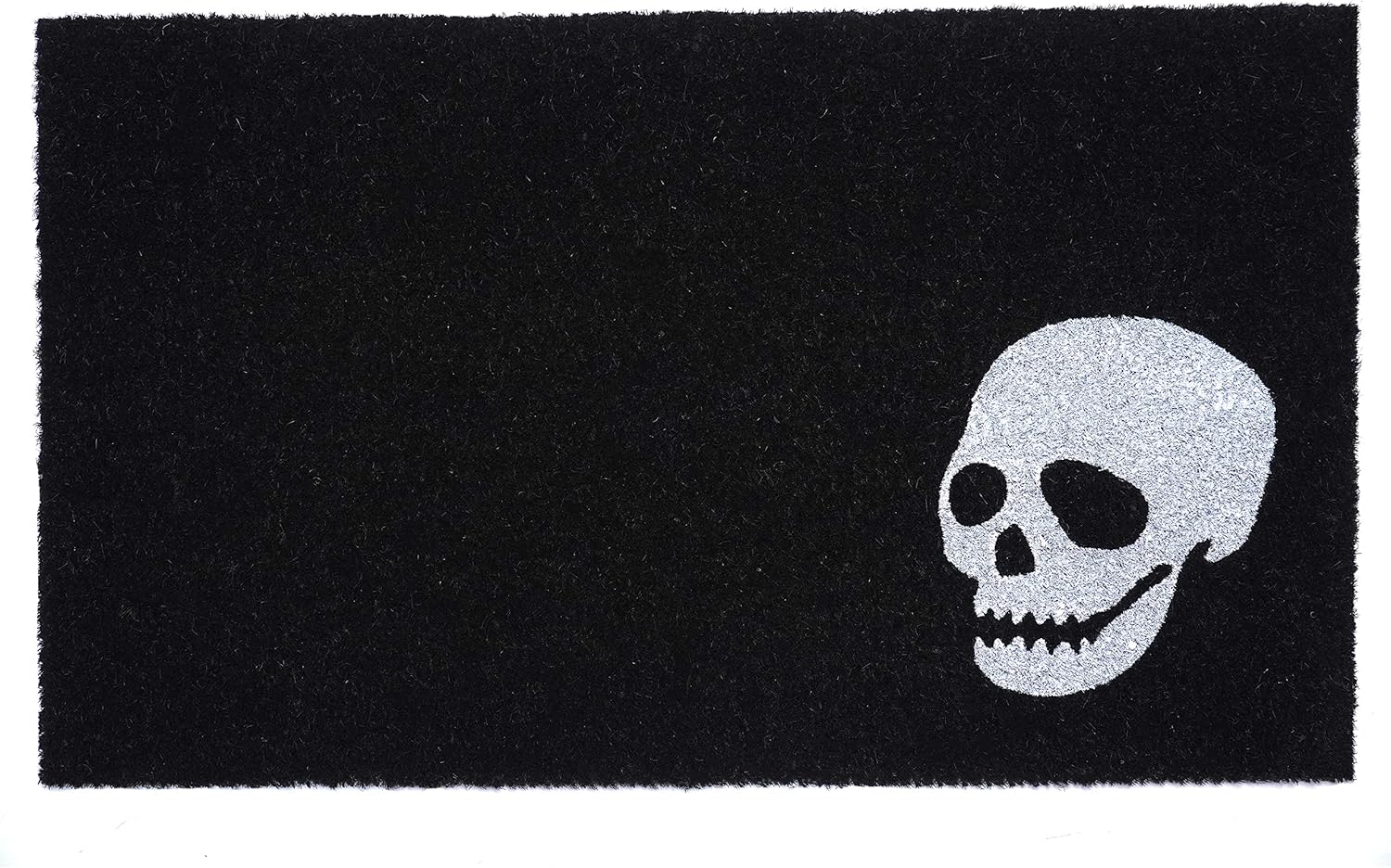 Calloway Mills AZ153602436 – Felpudo de calavera aterradora, 24 x 36 pulgadas, negroblanco
