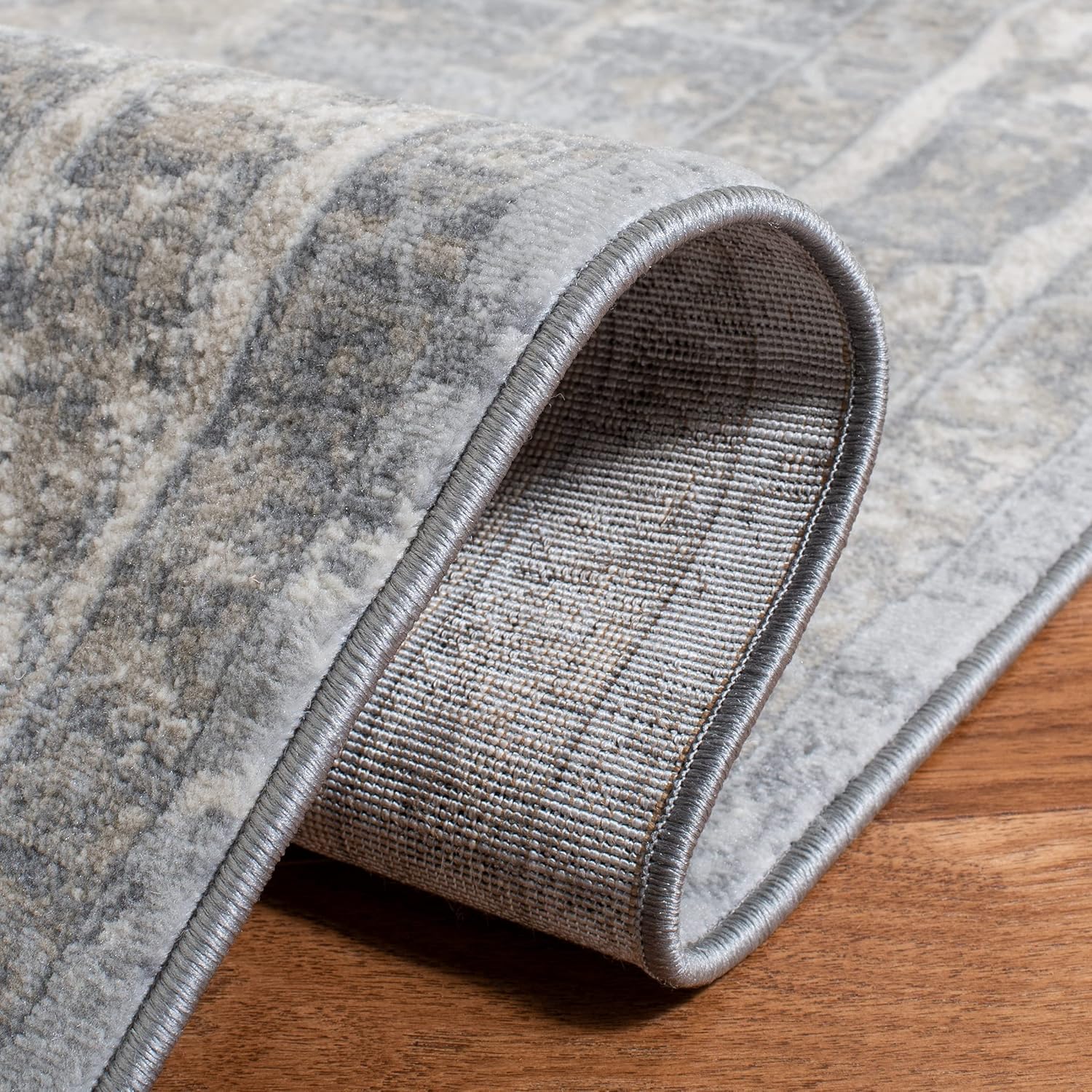 SAFAVIEH Brentwood Collection – Alfombra de 8 x 10 pies, color grisbeige BNT852F, no desprende pelusa, para sala de estar, comedor y dormitorio