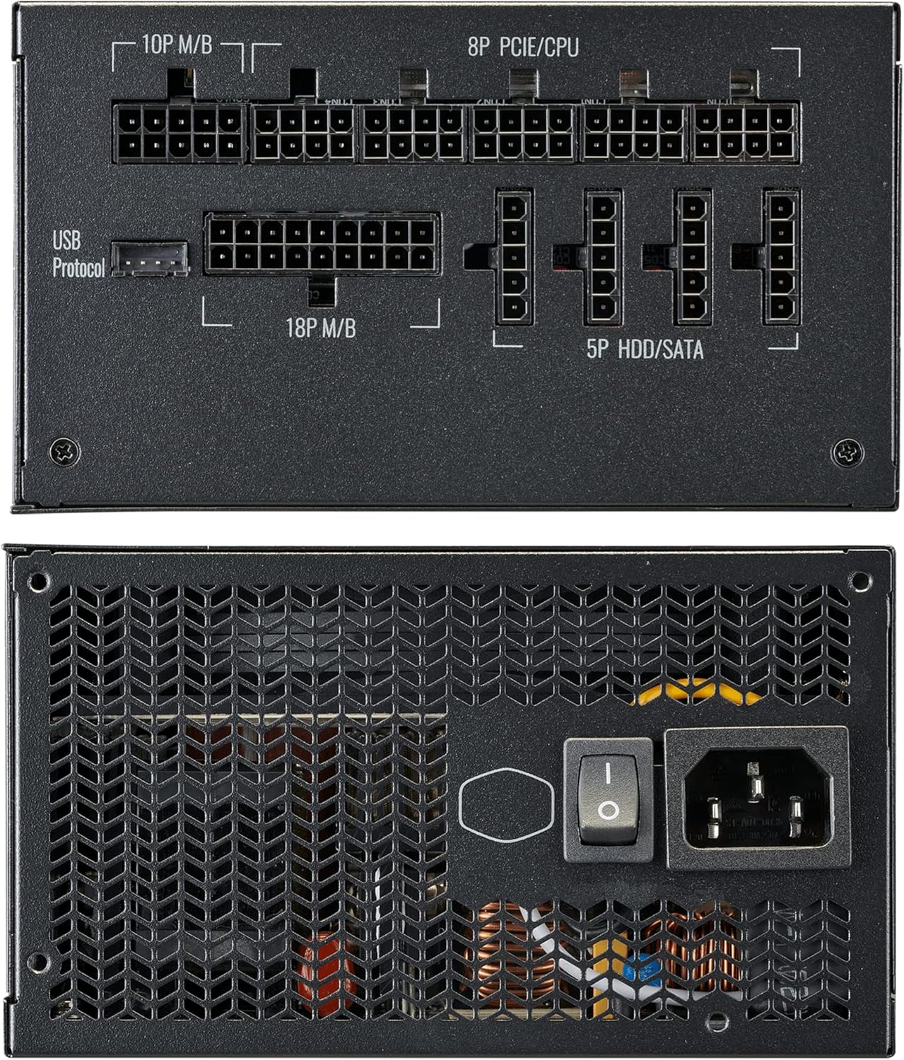 Cooler Master XG750 Plus Platinum ARGB totalmente modular, 750W, panel de visualización de información incorporado, ventilador silencioso ARGB 5.315