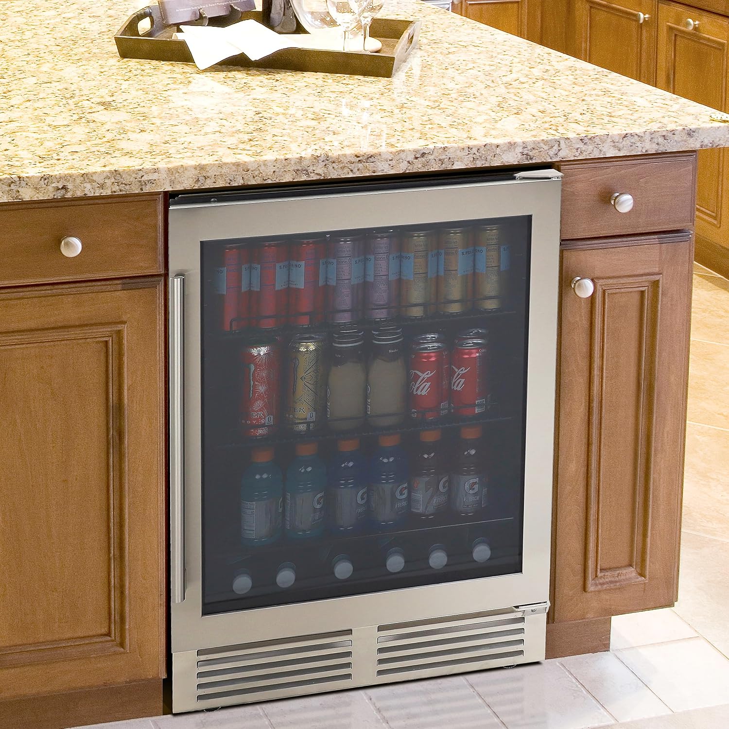DE1260BCSZSS Designer Series – Centro de bebidas, 126 latas, metálico