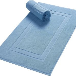 GLAMBURG Paquete de 2 tapetes de baño de algodón prémium de 20 x 32 pulgadas, 100% algodón hilado en anillo, calidad de hotel y spa, 21.16 ozm, GLAMBURG Paquete de 2 tapetes de baño de algodón prémium de 20 x 32 pulgadas, 100% algodón hilado en anillo, calidad de hotel y spa, 21.16 ozm,