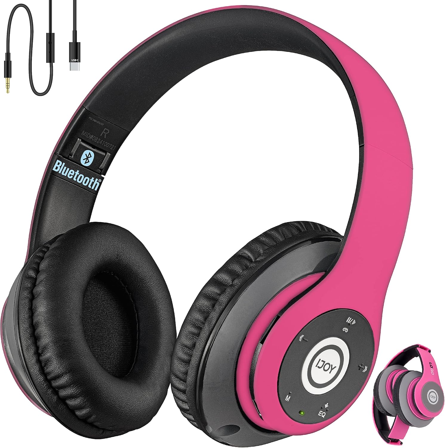 Audífonos recargables iJOY Matte con antena inalámbrica, bluetooth plegables de diadema con micrófono., Glam
