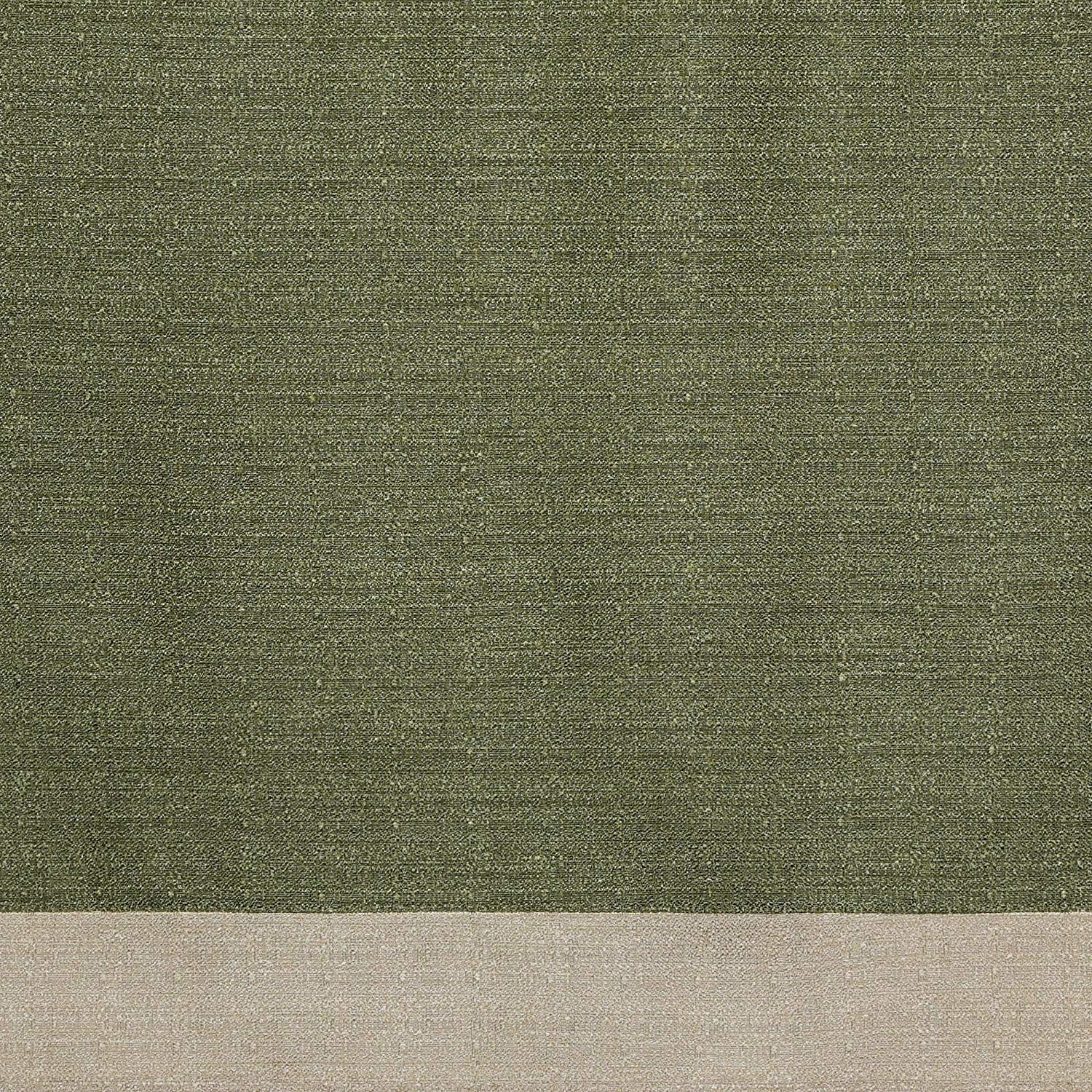 Woven Trends – Juego de cortinas de ventana de dos tonos y cenefa, cortinas pequeñas de doble capa para baño, sala de estar y cocina, verde, 58 x 24