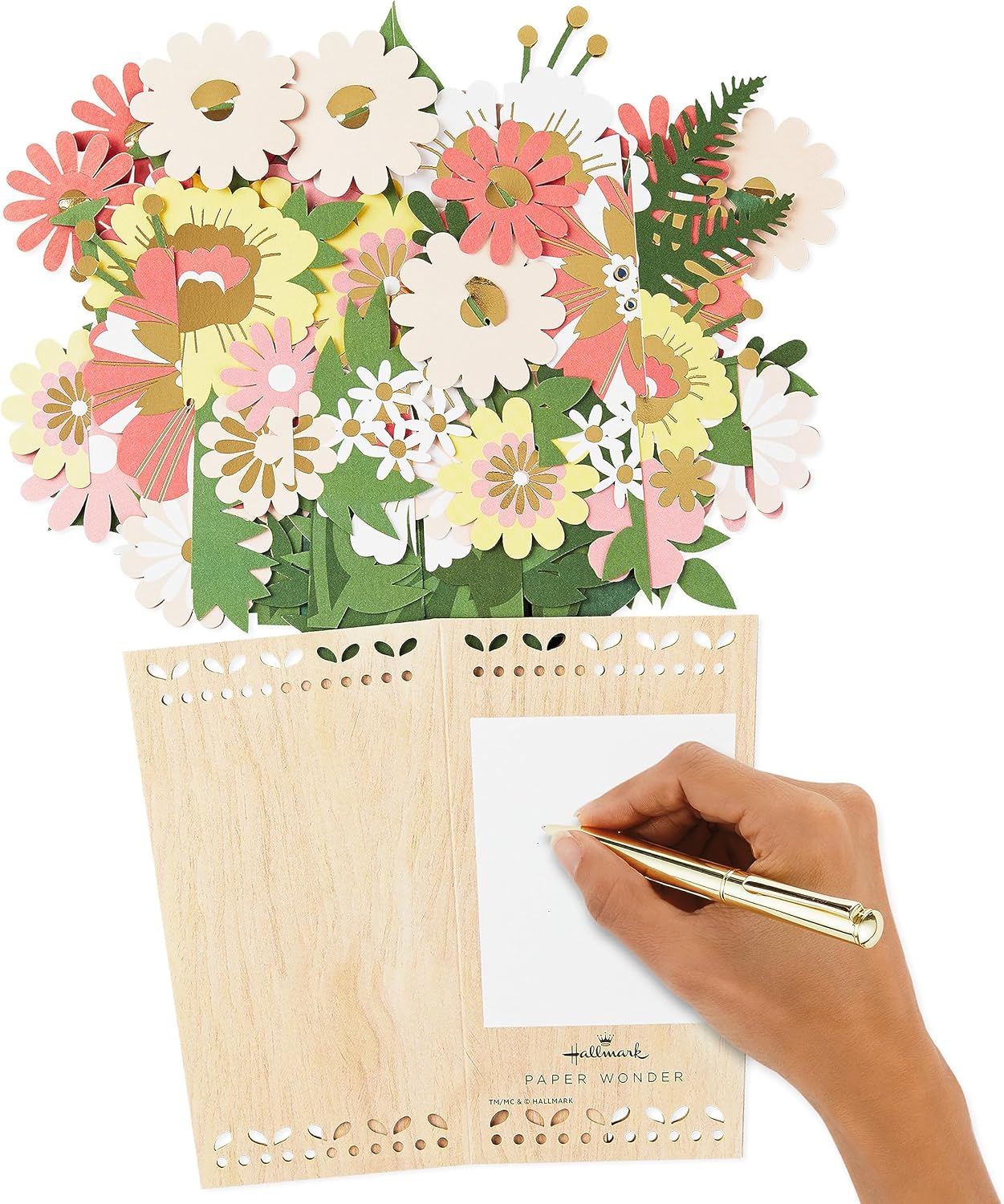 Hallmark Tarjeta desplegable jumbo para el día de la madre o tarjeta de cumpleaños para mujer (ramo floral)