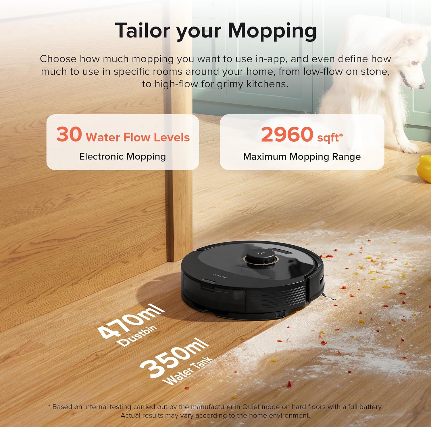 roborock Q8 Max+ Robot aspiradora y trapeador, autovaciado, limpieza manos libres hasta 7 semanas, evitación de obstáculos de tecnología reactiva,