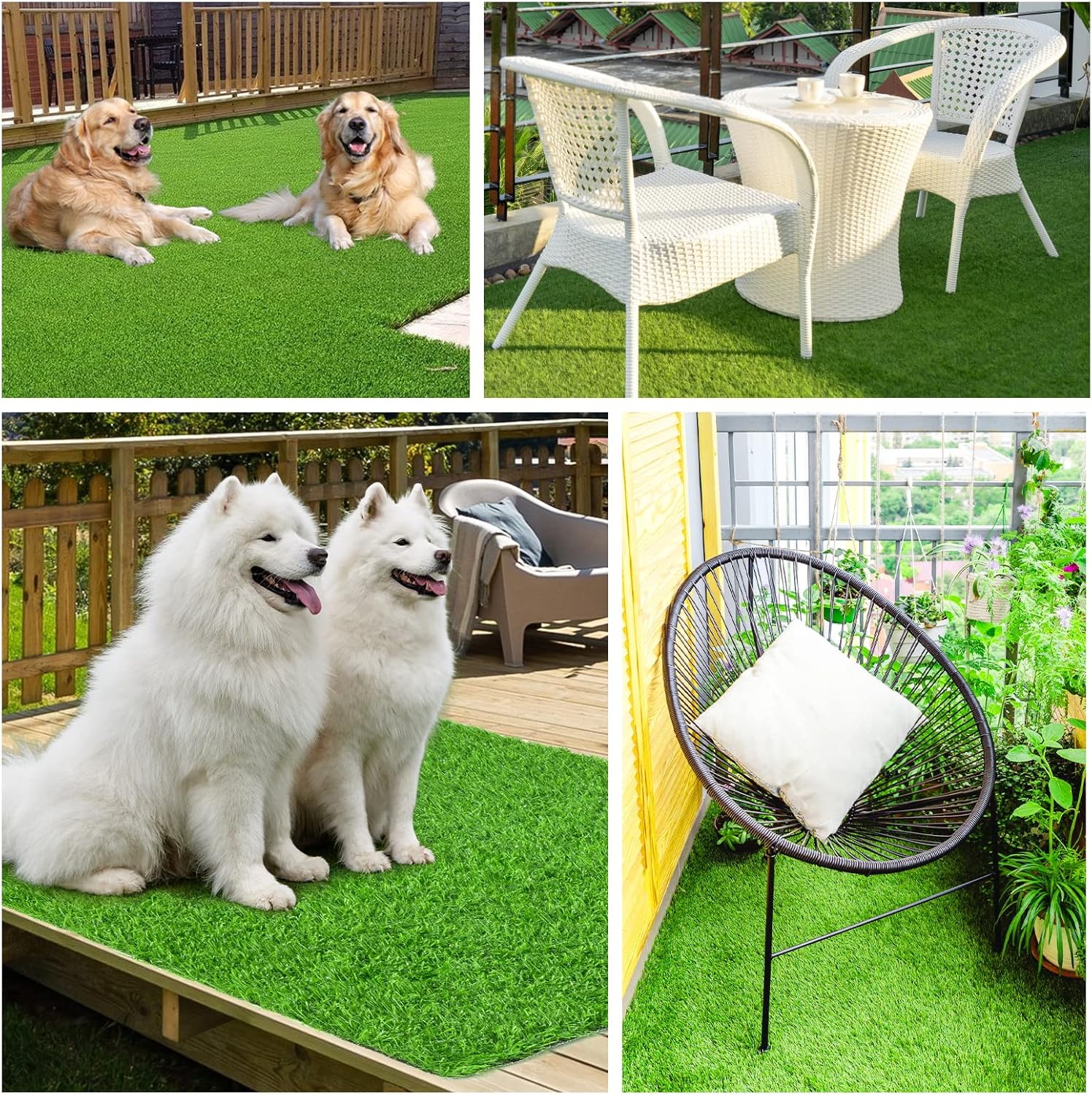 LOOBANI Almohadillas para orinar de pasto para perros, almohadillas de césped artificial para entrenamiento de perros para bandeja de orinal, Tuf de