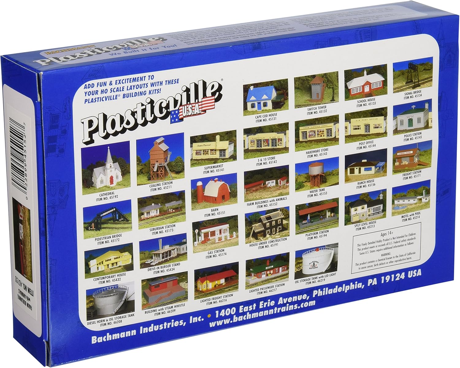 Bachmann Trains – EDIFICIOS PLASTICVILLE U.S.A.  KITS CLÁSICOS – EDIFICIOS DE GRANJA con ANIMALES – Escala HO