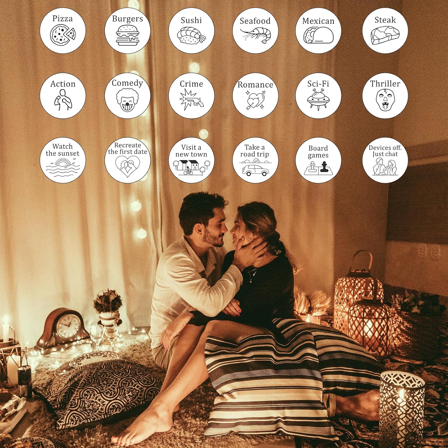 ARKUKU Regalos de Navidad para marido, novio, día de San Valentín, regalos de cita nocturna para mujeres, hombres, parejas, regalos de cumpleaños de
