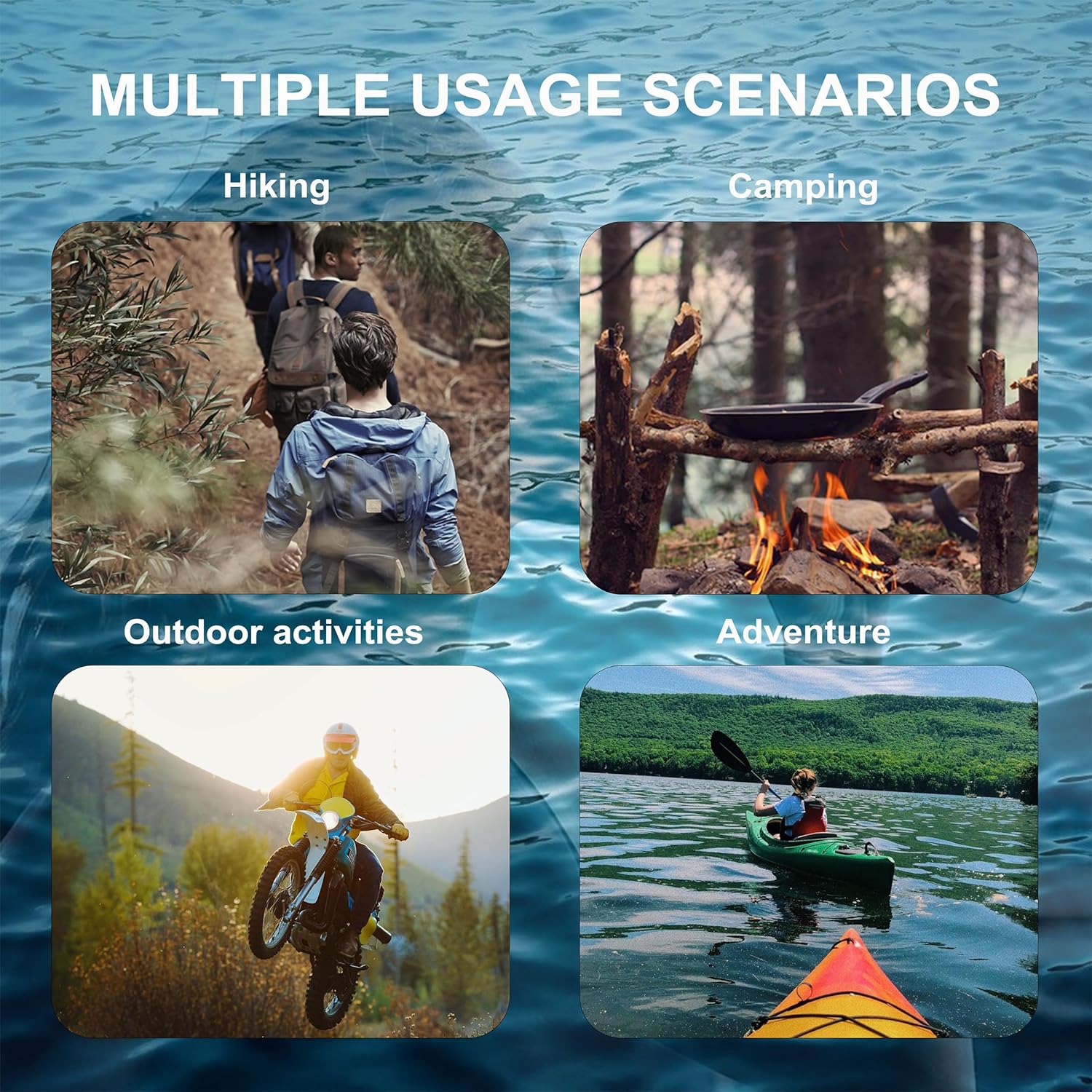 Filtro de agua portátil, purificación de agua con bomba de supervivencia, con membrana RO (0.0001 micrones), elimina el 99.999% de los