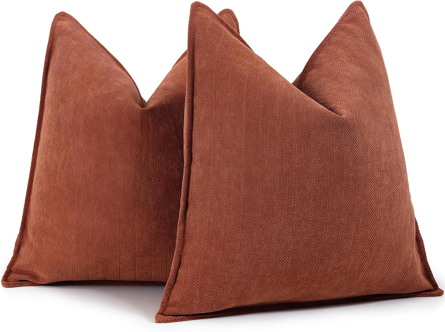 ZWJD Juego de 2 fundas de almohada de felpilla de 18 x 18 pulgadas con diseño elegante, suaves y lujosas, almohadas decorativas para sofá, cama y