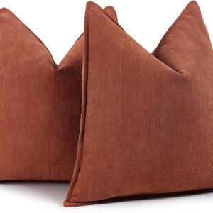 ZWJD Juego de 2 fundas de almohada de felpilla de 18 x 18 pulgadas con diseño elegante, suaves y lujosas, almohadas decorativas para sofá, cama y ZWJD Juego de 2 fundas de almohada de felpilla de 18 x 18 pulgadas con diseño elegante, suaves y lujosas, almohadas decorativas para sofá, cama y