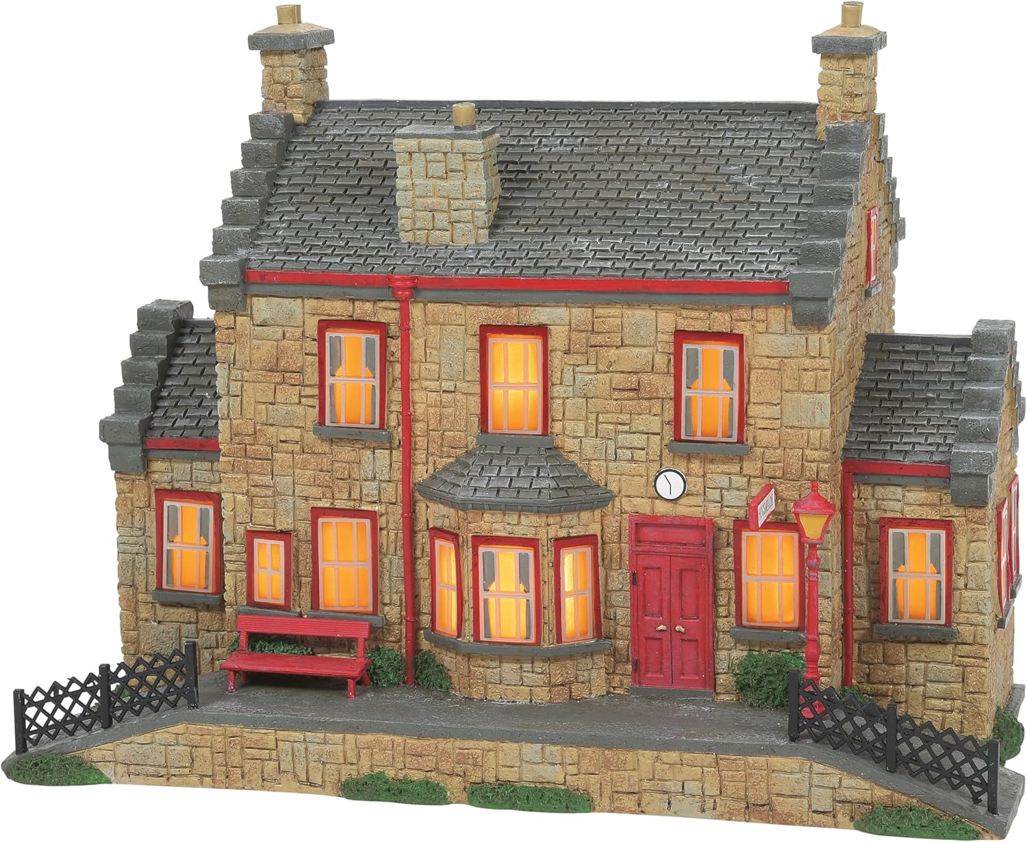 Department 56 Harry Potter Village Hogsmeade Station – Edificio iluminado, 7 pulgadas, multicolor