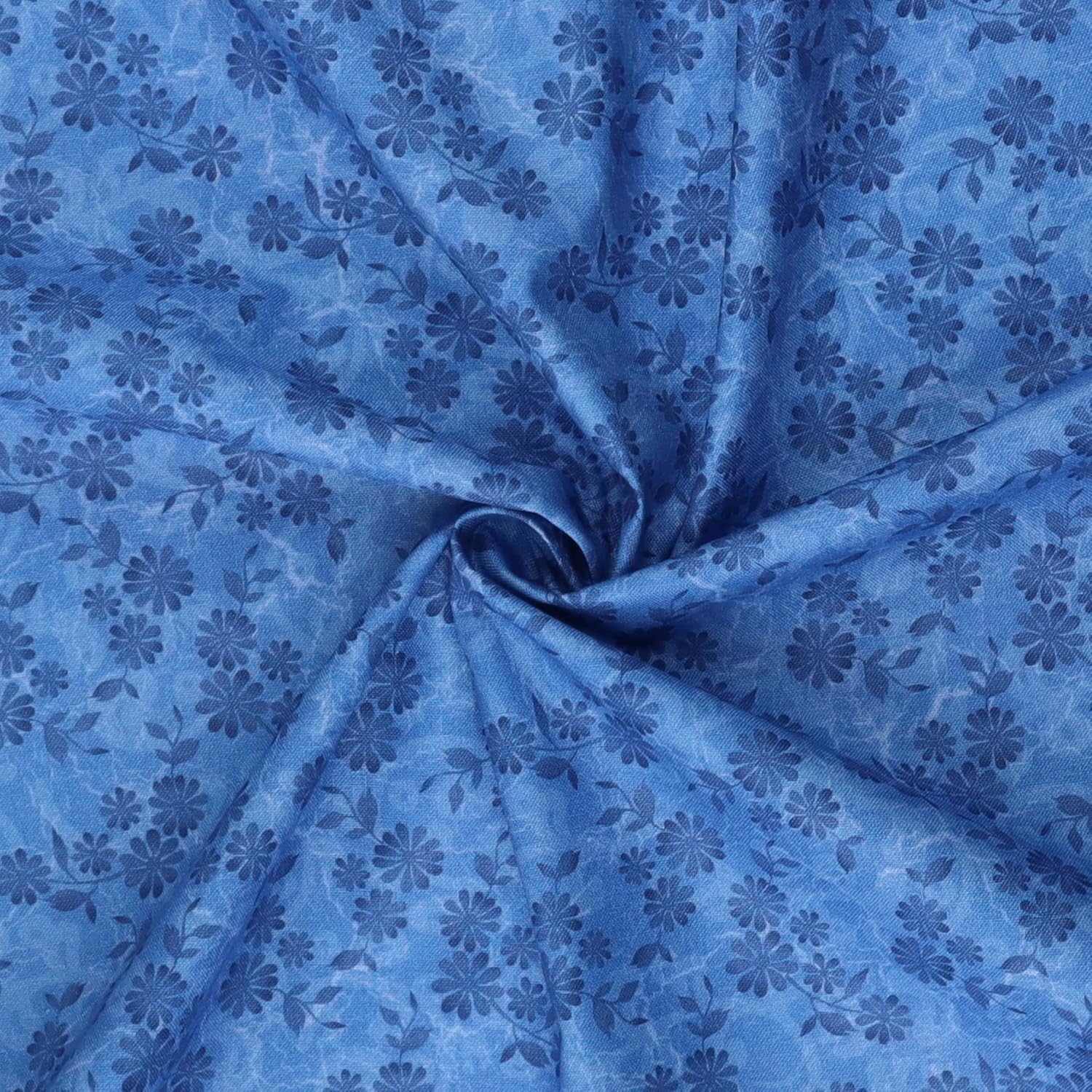 Mook Fabrics Caléndula de algodón, mezclilla