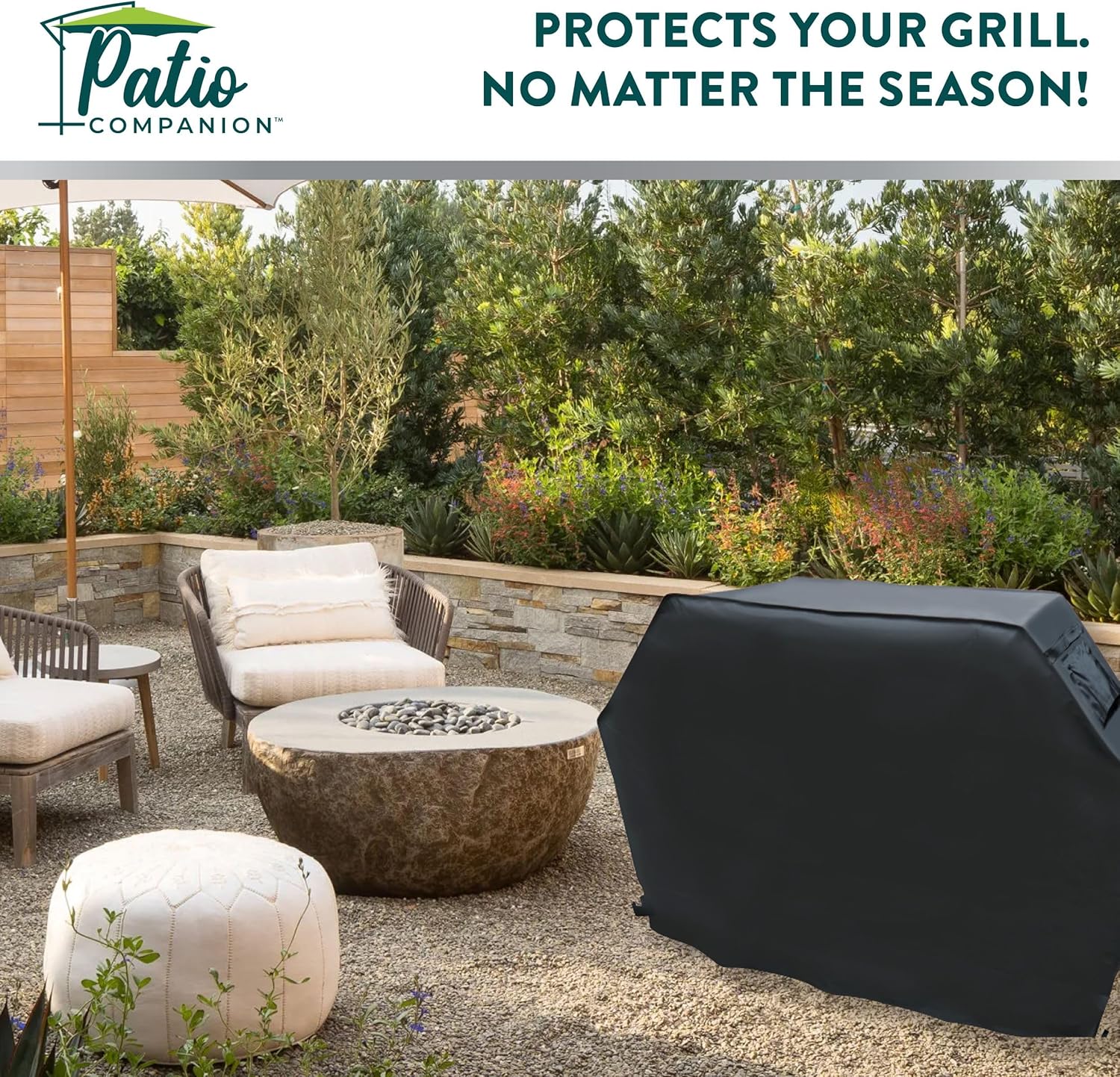 Funda para parrilla de barbacoa de 58 pulgadas, material de bloqueo UV de alta calidad, impermeable y resistente a la intemperie, cubierta de