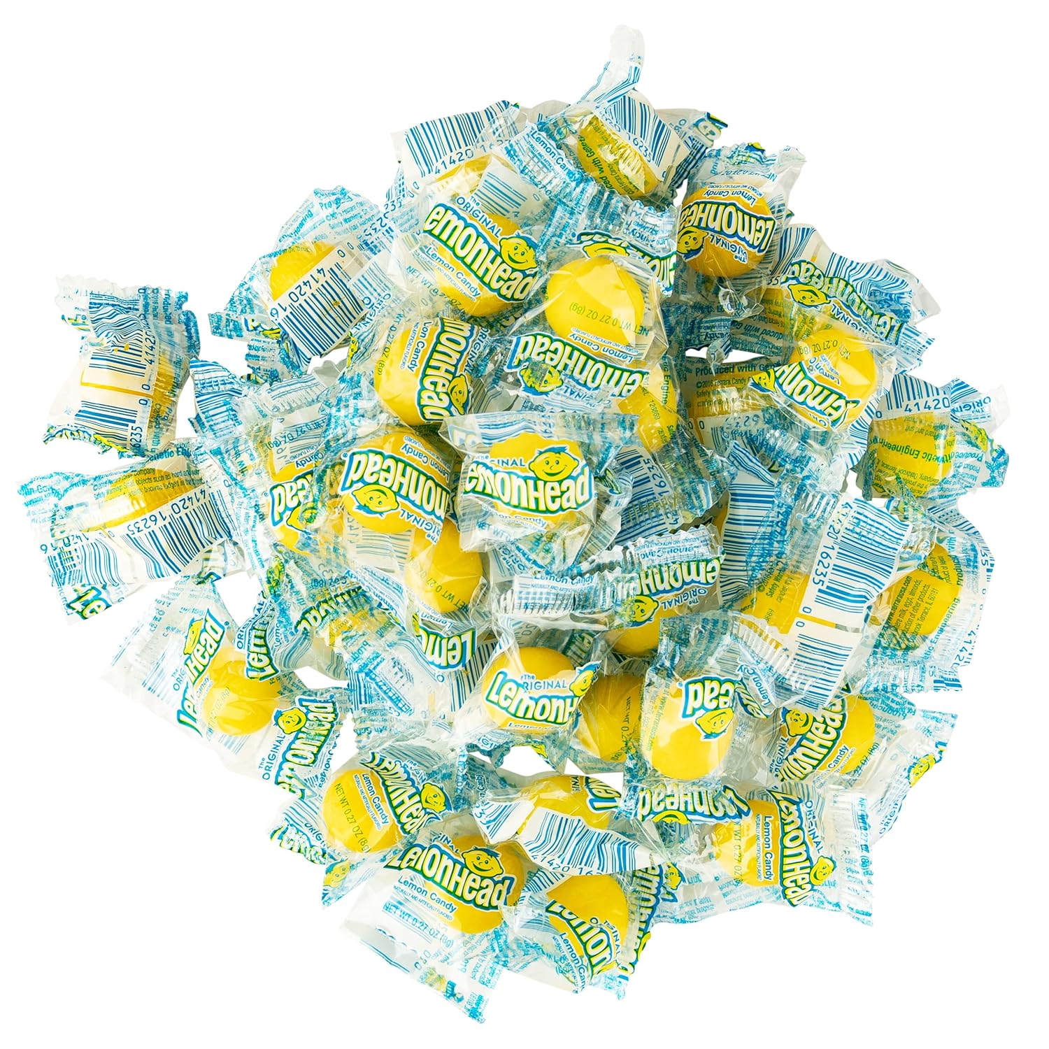 Lemon Heads – Bolsa de 1.5 libras de delicioso caramelo de limón agrio, caramelos envueltos individualmente con cabezas de limón amarillas –