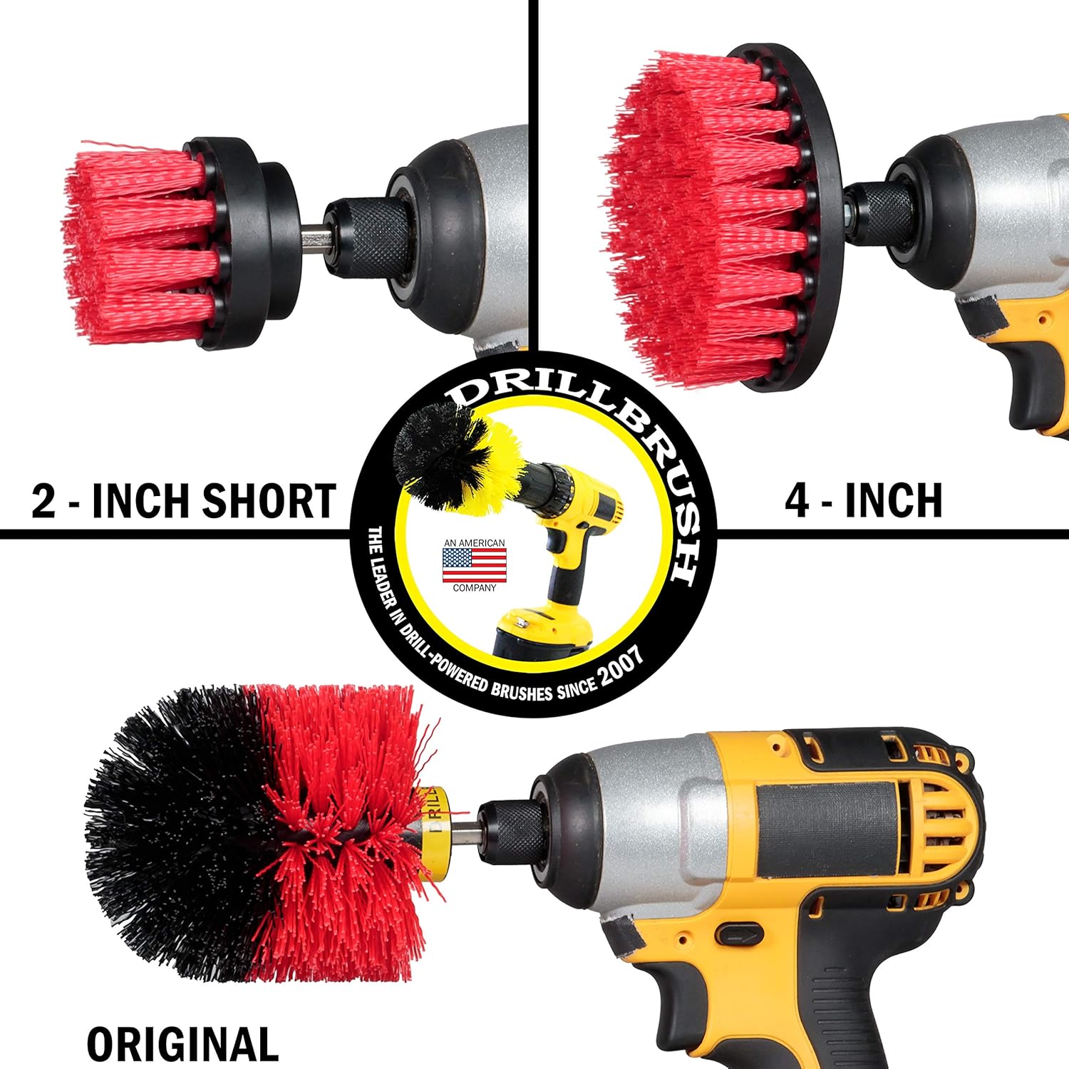 Cepillo de limpieza Drillbrush – Accesorio para cepillo de taladro – Limpieza de piedras – Cepillo de limpieza profunda – Cepillo limpiador de