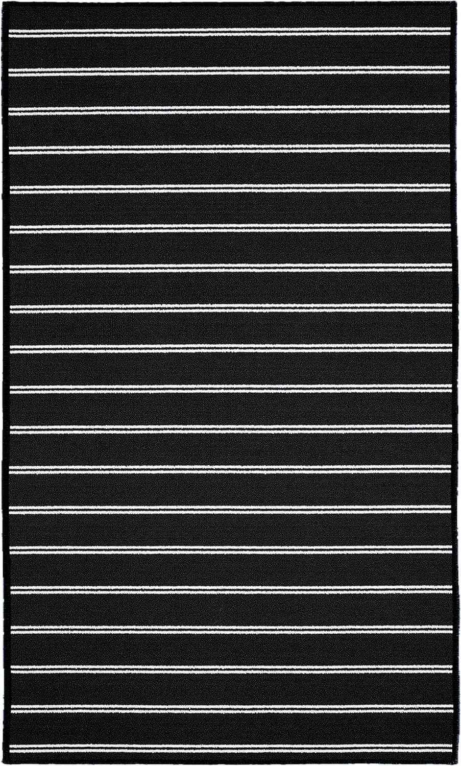 Garland Rug Avery – Alfombra de área, 4 pies por 6 pies, color negro
