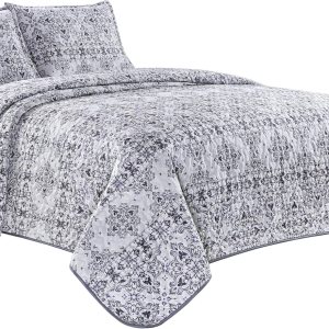 GrandLinen – Juego de funda de edredón con estampado fino GrandLinen – Juego de funda de edredón con estampado fino