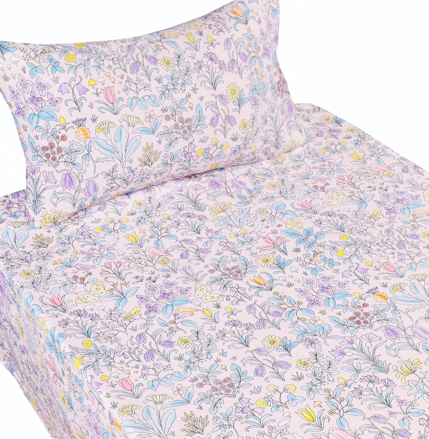 Scientific Sleep Juego de sábanas suaves y lindas de mariposa botánica, tamaño individual, sábana bajera ajustable con bolsillo profundo de 14