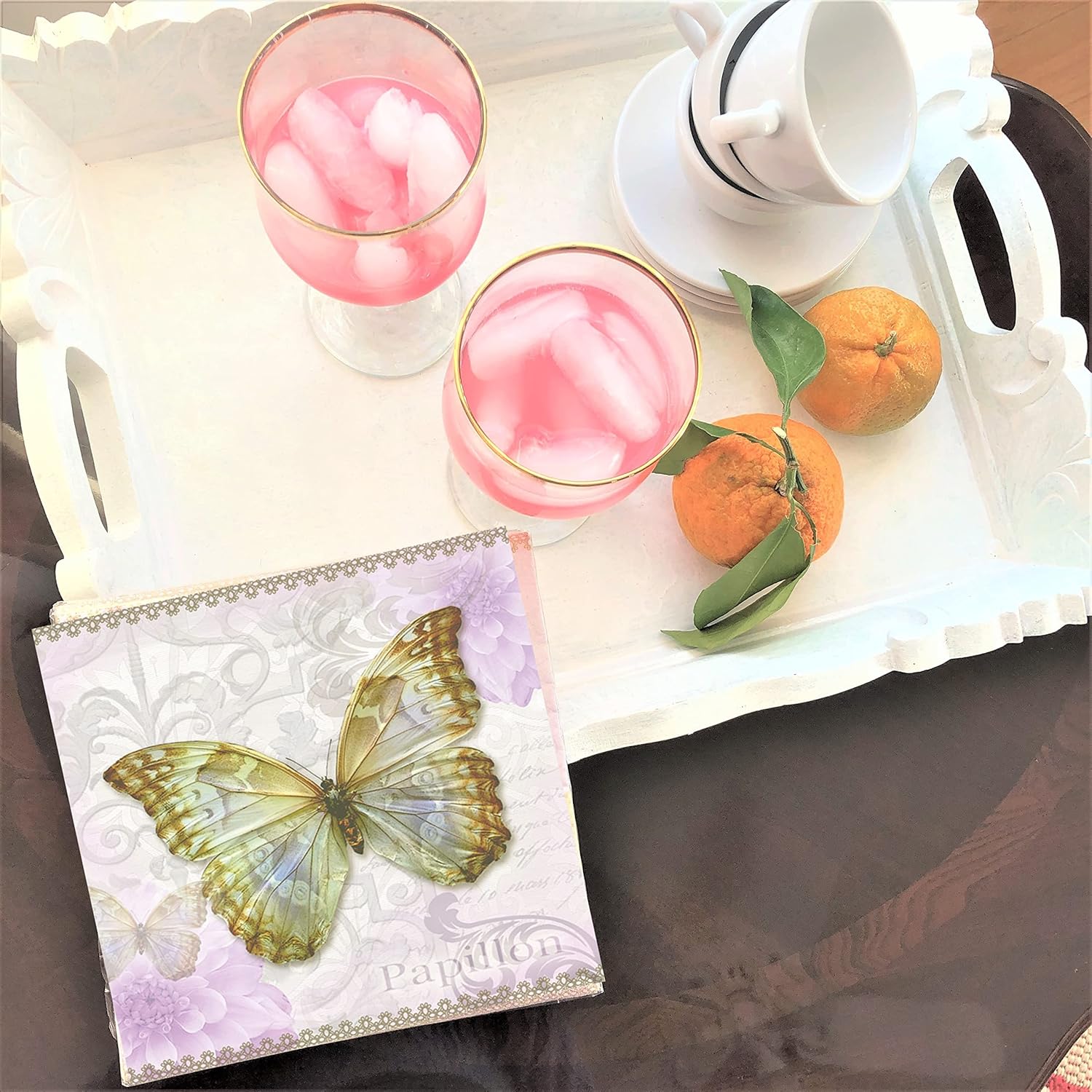 Servilletas de San Valentín de 13 x 13 pulgadas, servilletas de mariposa para decoupage para el día de la madre, hermosas servilletas de papel,