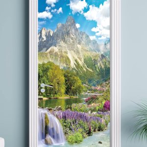 FLFK Adhesivo para puerta Mural de puerta autoadhesivo extraíble para decoración del hogar, 30.3 pulgadas de ancho x 78.7 pulgadas de largo, juego FLFK Adhesivo para puerta Mural de puerta autoadhesivo extraíble para decoración del hogar, 30.3 pulgadas de ancho x 78.7 pulgadas de largo, juego