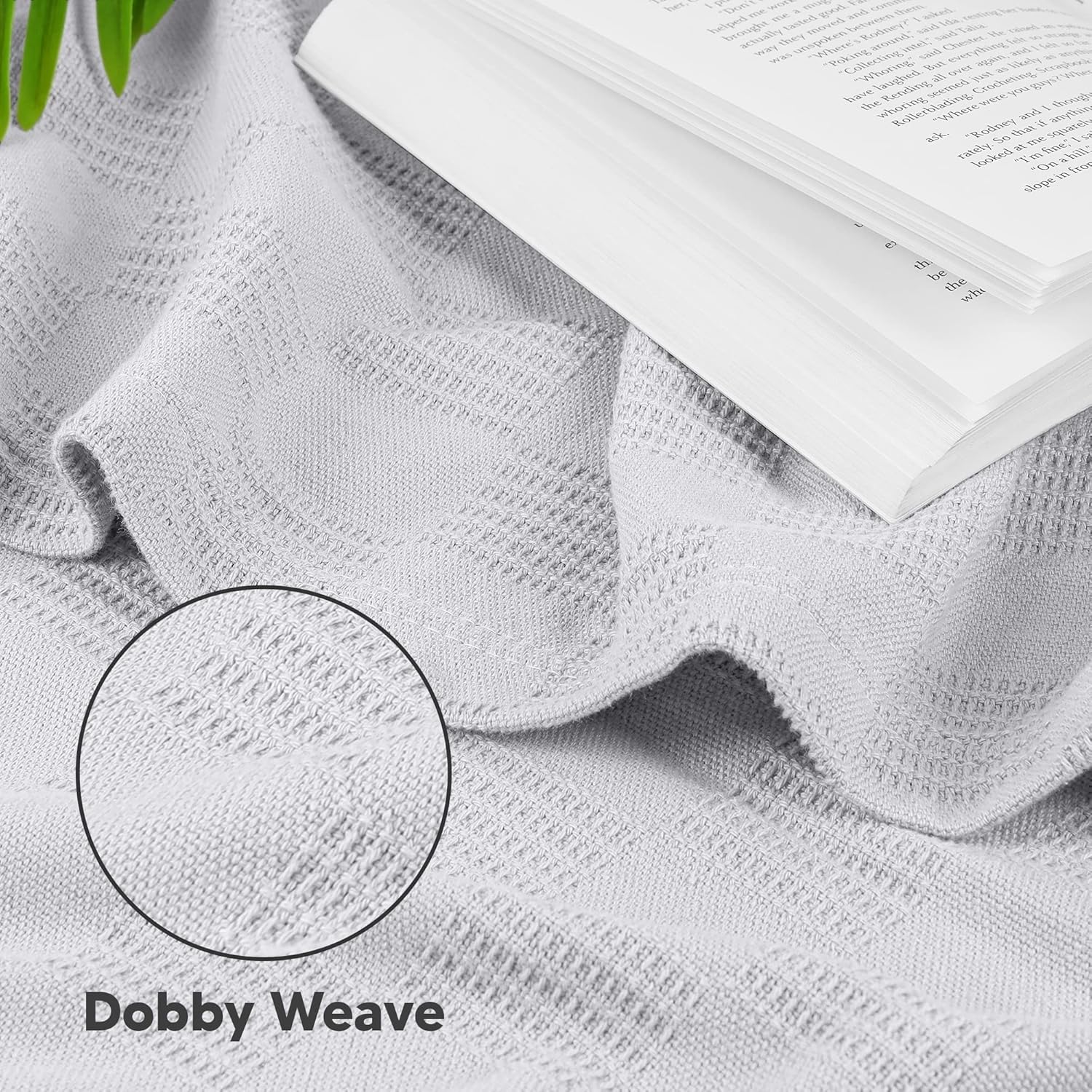 Utopia Bedding Manta 100% algodón (tamaño matrimonial, 90 x 84 pulgadas), manta térmica ligera de 350 GSM, manta térmica suave y transpirable para