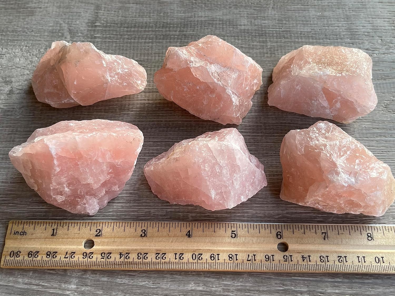 Piedras naturales ásperas de cuarzo rosa grande, cuarzo rosa crudo de 2.5-4 pulgadas, cuarzo rosa, piedra de amor, cristales curativos, 0.25-2 libras