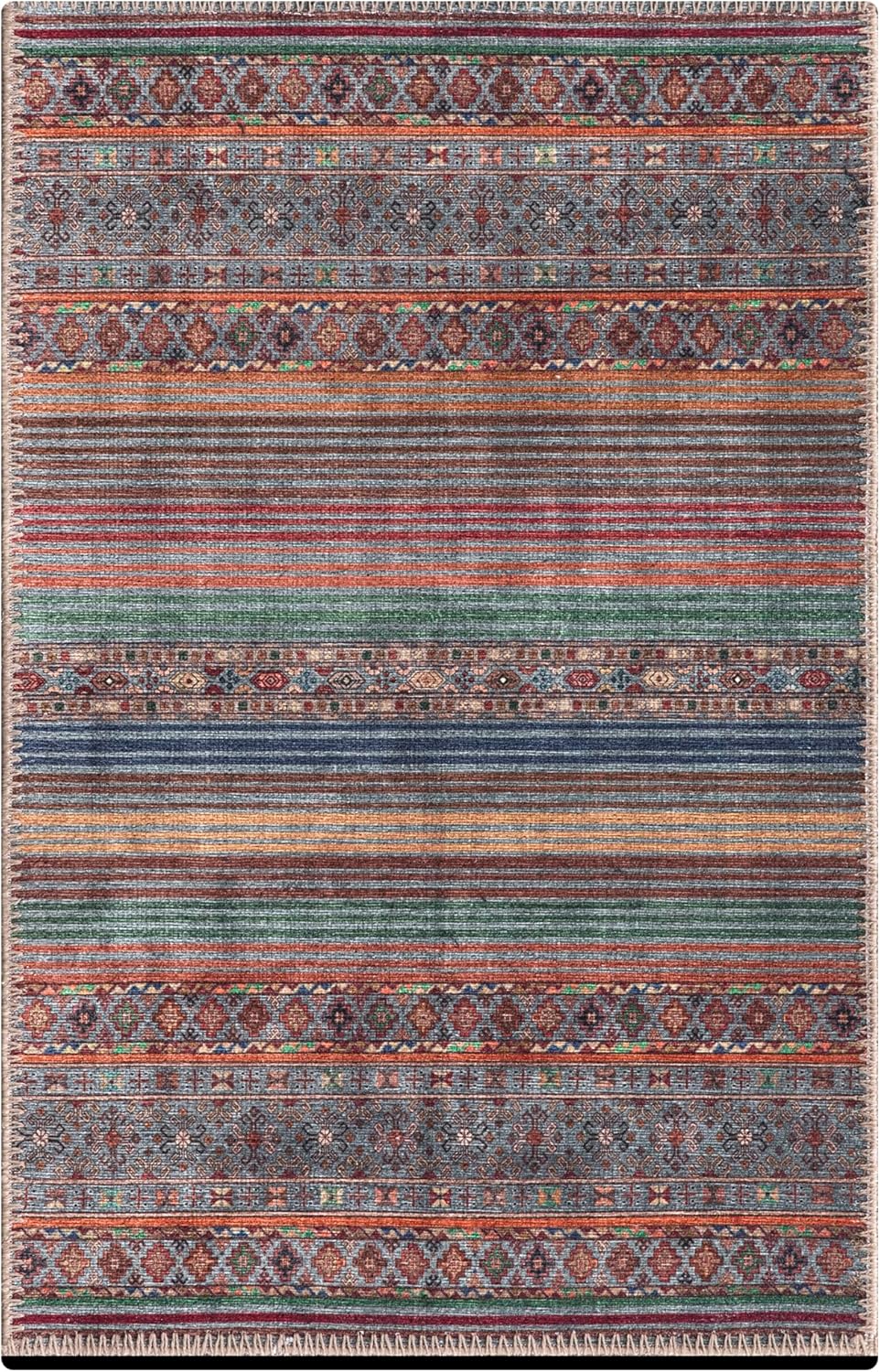 Keen Home Design Alfombras lavables a máquina con parte trasera antideslizante, ideal para pasillo, sala de estar, dormitorio, cocina y lavandería,