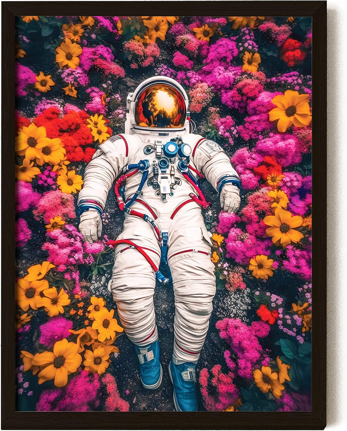 EXCOOL CLUB Decoración de astronauta espacial, póster de astronautas geniales de 12 x 16 pulgadas, arte de pared espacial para niños, estampado de