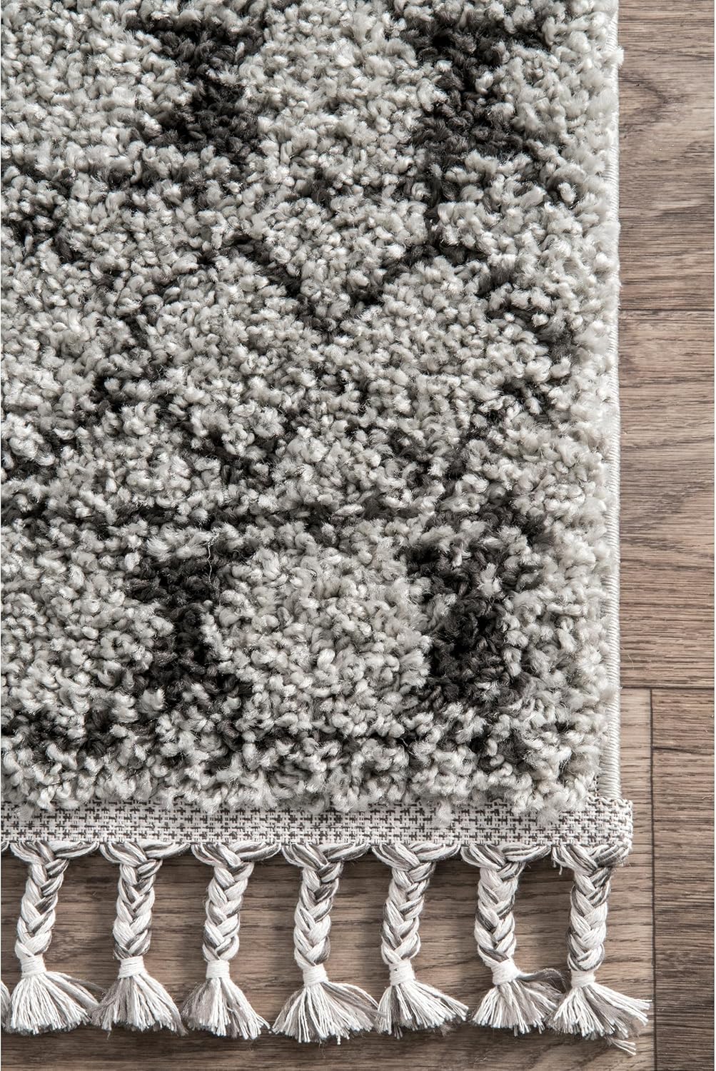 nuLOOM Vasiliki – Alfombra de pelo largo estilo tribal marroquí